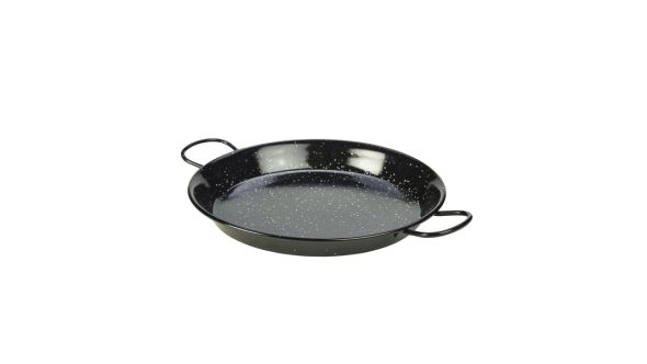 Black Enamel Paella Pan 30cm - Genware