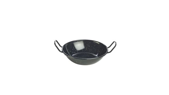 Black Enamel Dish 16cm - Genware