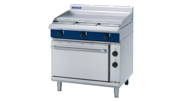 Blue Seal E506A - Electric Range with Smooth Griddles & Static Oven 900mm