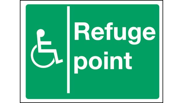 Disabled refuge point. 300x400mm S/A