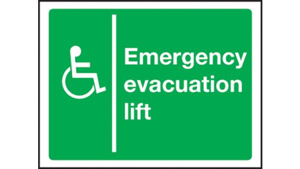 Disabled emergency evacuation lift. 300x400mm F/P