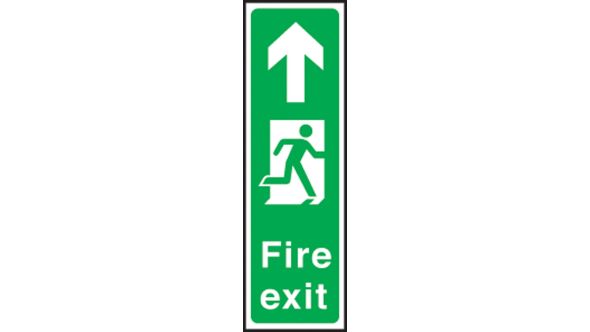 Portrait fire exit up. 450x150mm F/P