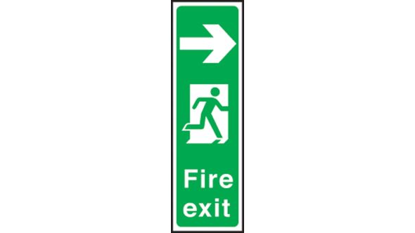 Portrait fire exit left. 450x150mm S/A