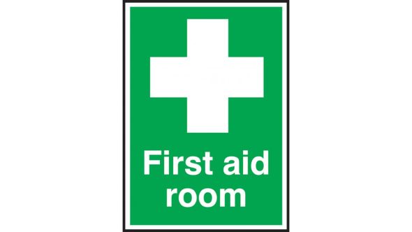 First Aid Room Sign 150x100mm Self Adhesive