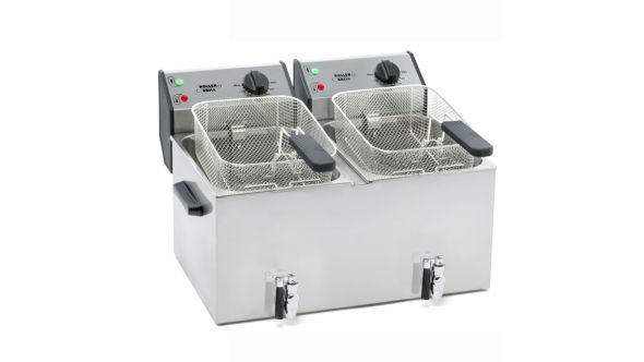 Roller Grill FD80DR Double Tank Fryer 8L with Drain Tap