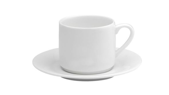 Glacier Bone China Espresso Cup & Saucer (pack of 6)