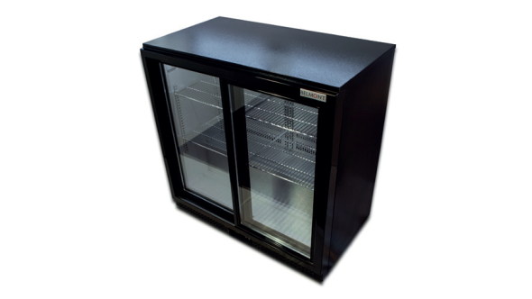 Belmont BC9027K - Sldiding Door Black Bottle Cooler