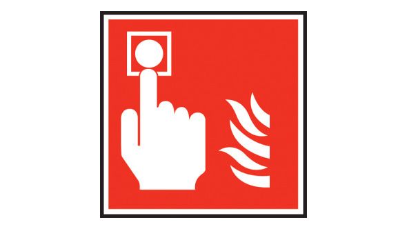 Fire alarm symbol. 100x100mm F/P