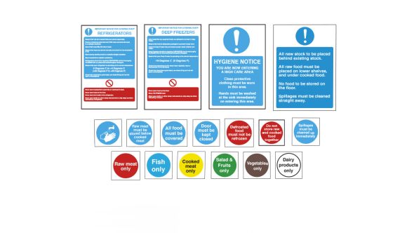 Food Storage Sign Pack - FSTPK 17 Signs