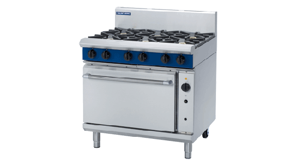 Blue Seal Evolution G56D - Gas 6 Burner Range with Gas Convection Oven 900mm - Natural Gas