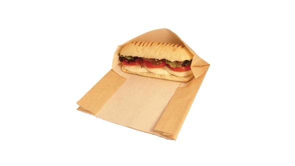 Vegware Compostable Kraft Panini Bags  - Pk 500