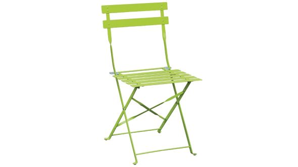 Bolero Pavement Style Steel Chairs Green  (Pack of 2)   GH552