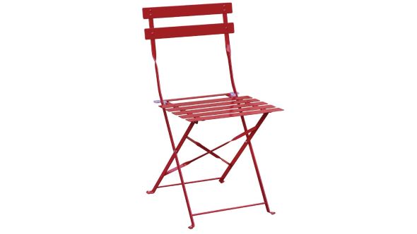 Bolero Pavement Style Steel Chairs Red (Pack of 2)   GH555