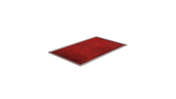 Primeware GHT1RDS - Glass 1/1 GN Hot Tile Marbled  - Bain Marie Insert - Red