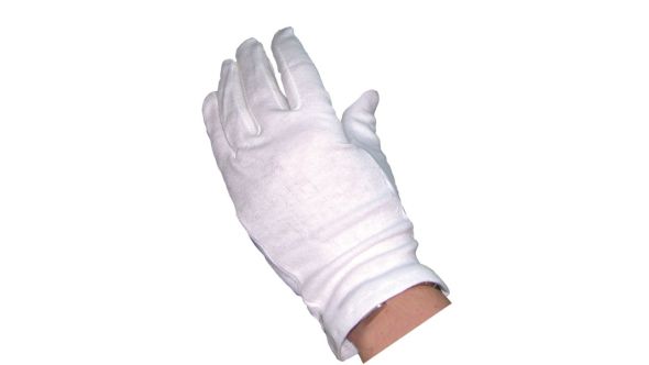 White Cotton Gloves (10 Pairs) - Genware