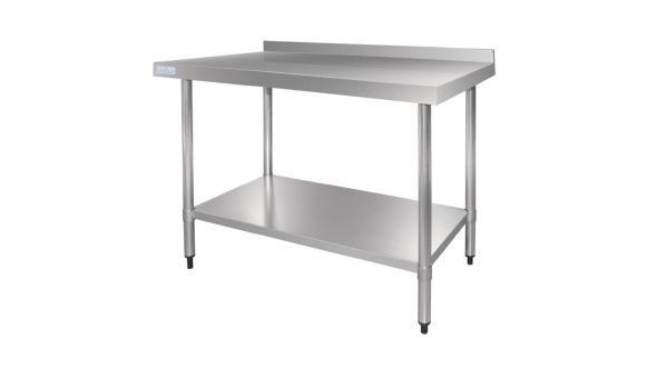 Vogue Stainless Steel Table with Upstand 900mm - GJ506 -  900(W) x 700(D) x 900(H)mm