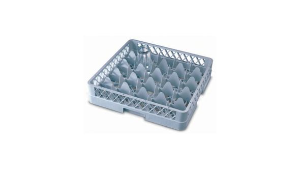 Genware 25 Compartment Glass Rack