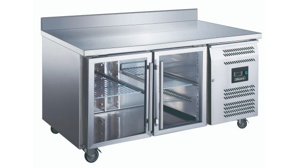 Blizzard HBC2CR 2 Glass Door GN1/1 Prep Fridge 282L