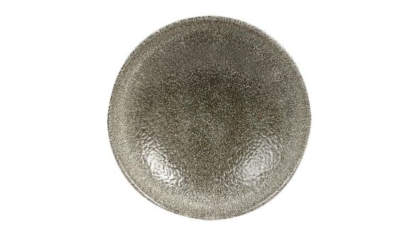 Churchill Studio Prints Raku Round Coupe Plates Quartz Black 165mm - HC770 - pk 12