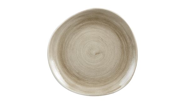 Churchill Stonecast Patina Antique Organic Round Plates Taupe 286mm - HC800