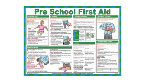 Pre school first aid poster 420x590mm