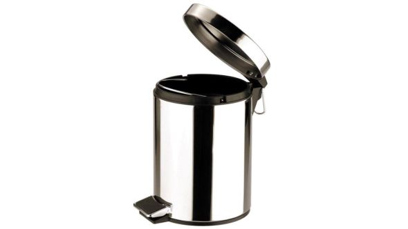 Pedal Bin Round Mirrored Stainless Steel - 12 Ltr 