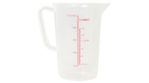 Polypropylene Measuring Jug 0.5 Ltr