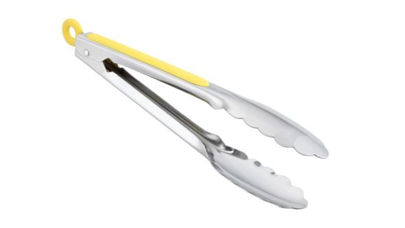 Tongs S/S Yellow Handle 23cm / 9"