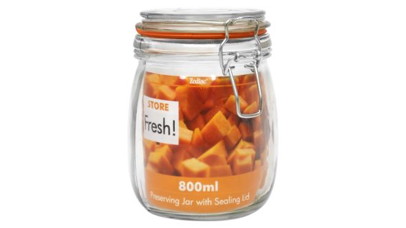 Cliptop Glass Preserving Jar 14cm / 6"