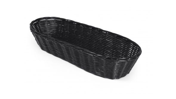 Rattan Loaf Basket 15x38cm /15x6" Black