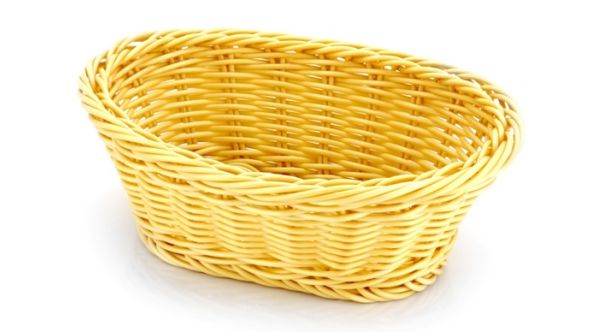 Rattan Basket Heavy Duty Oval  19x14x8cm