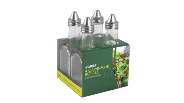 Oil / Vinegar Bottles (Pack Of 4)