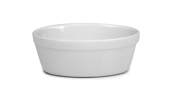 Oval Pie Dish White Ceramic 16cm / 0.4 Ltr 