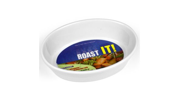 White Ceramic Oval Roaster 20cm / 8"