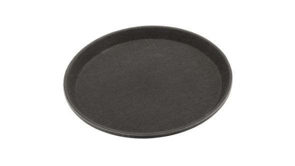 Sunnex Polypropylene Round Tray - Black 28cm / 11"