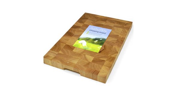 Rubberwood Rectangular End Grain Chopping Board