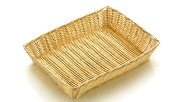 Rattan Basket Rect 20 x 30 x 6cm / 12"x8"