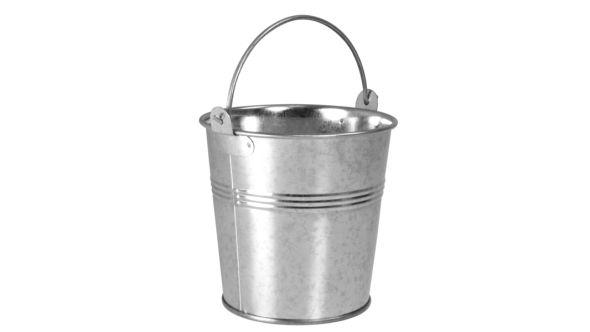 Galvanised Presentation Bucket 11.6 x11 x 9.1cm