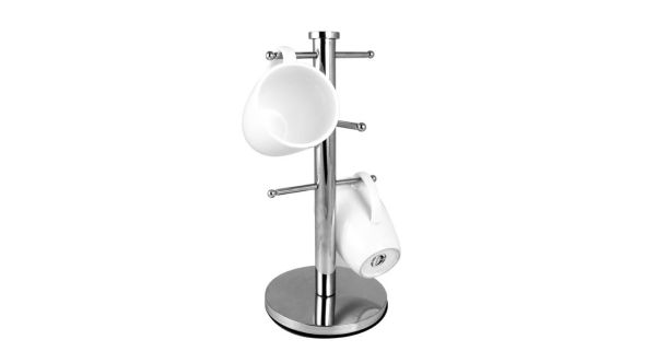 Chrome Mug Tree H 32cm