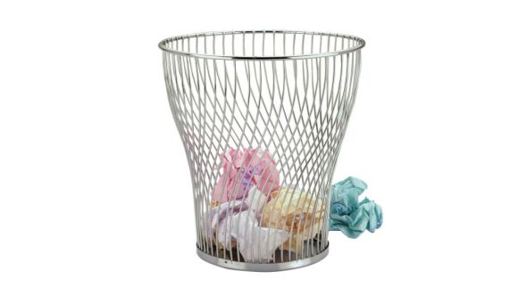 Chrome Wire Waste Paper Basket