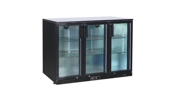 Koldbox KBC3 Triple Hinged Door Bar Bottle Cooler 320L - Black