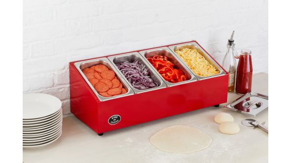 King Edward PKCS-RED Pizza King Chilled Pizza Toppings / Prep Unit