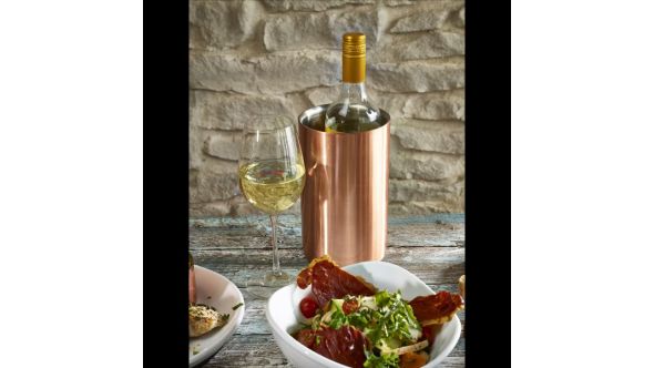 Copper Wine Cooler 12cm Dia X 18cm High - Genware 003C