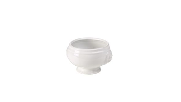 Lion-Head Soup Bowl White 11cm 14oz - Genware