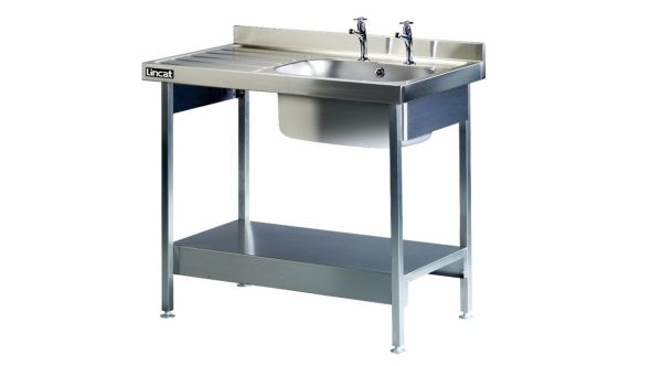 Lincat L881LH Single Sink Left Hand Drainer H900 x W1000 x D600