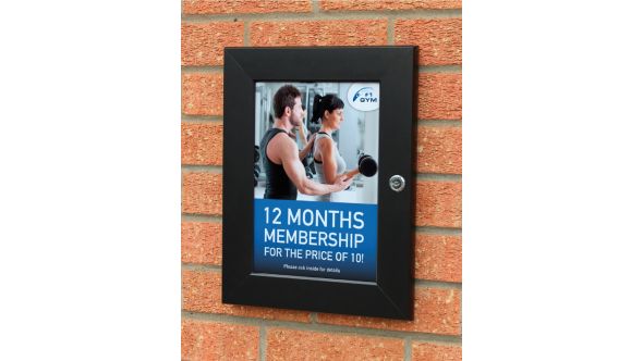 A0 (1189x841mm) Black Lockable poster frame.