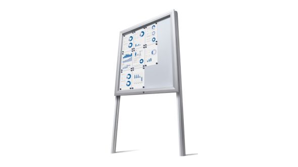 2000mm Premium Post with Floor Mount for Lockable Notice Board