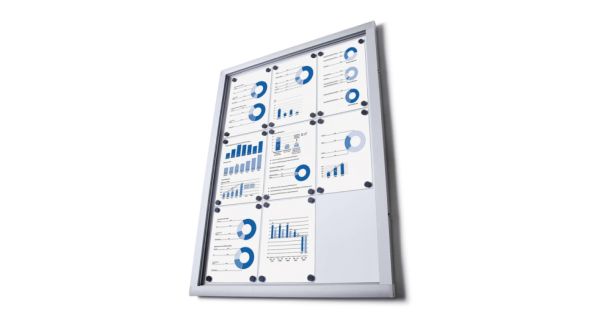 9 x A4 Economy Wall Mounted Lockable Dry Wipe Notice Board.