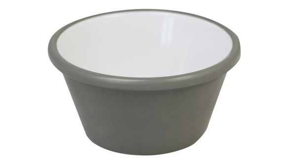 Melamine Ramekin Grey & White Plain 2oz/59ml - pk 12