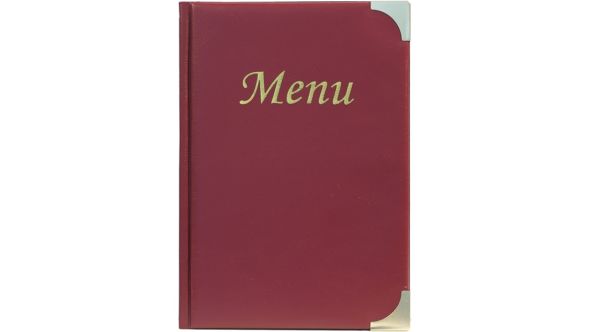 A5 Menu Holder Wine Red 8 Pages - Genware